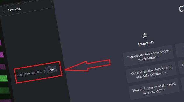 How to Fix "Unable To Load History" on OpenAI's ChatGPT
