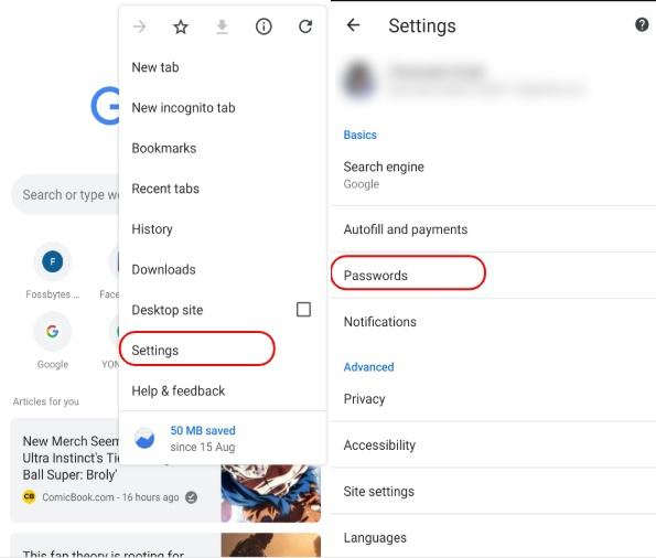 How to view your saved passwords from a different device